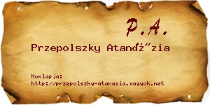 Przepolszky Atanázia névjegykártya